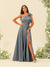 A-Line/Princess One-Shoulder Split Side Bridesmaid Dresses