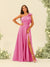 A-Line/Princess One-Shoulder Split Side Bridesmaid Dresses