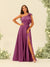 A-Line/Princess One-Shoulder Split Side Bridesmaid Dresses