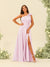 A-Line/Princess One-Shoulder Split Side Bridesmaid Dresses