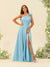 A-Line/Princess One-Shoulder Split Side Bridesmaid Dresses