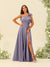 A-Line/Princess One-Shoulder Split Side Bridesmaid Dresses