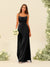 Sheath/Column Spaghetti Straps Split Side Bridesmaid Dresses