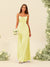 Sheath/Column Spaghetti Straps Split Side Bridesmaid Dresses