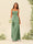 Sheath/Column Spaghetti Straps Split Side Bridesmaid Dresses