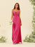 Sheath/Column Spaghetti Straps Split Side Bridesmaid Dresses