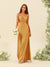 Sheath/Column Spaghetti Straps Split Side Bridesmaid Dresses