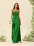 Sheath/Column Spaghetti Straps Split Side Bridesmaid Dresses