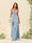 Sheath/Column Spaghetti Straps Split Side Bridesmaid Dresses