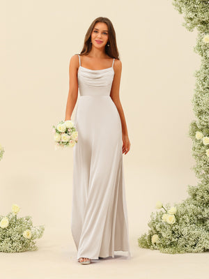 Sheath/Column Spaghetti Straps Split Side Bridesmaid Dresses