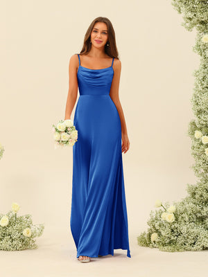 Sheath/Column Spaghetti Straps Split Side Bridesmaid Dresses