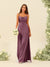 Sheath/Column Spaghetti Straps Split Side Bridesmaid Dresses
