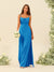 Sheath/Column Spaghetti Straps Split Side Bridesmaid Dresses
