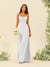Sheath/Column Spaghetti Straps Split Side Bridesmaid Dresses