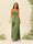 Sheath/Column Spaghetti Straps Split Side Bridesmaid Dresses
