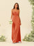 Sheath/Column Spaghetti Straps Split Side Bridesmaid Dresses