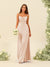 Sheath/Column Spaghetti Straps Split Side Bridesmaid Dresses