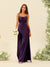 Sheath/Column Spaghetti Straps Split Side Bridesmaid Dresses