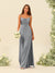 Sheath/Column Spaghetti Straps Split Side Bridesmaid Dresses
