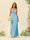 Sheath/Column Spaghetti Straps Split Side Bridesmaid Dresses
