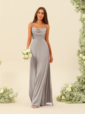 Sheath/Column Spaghetti Straps Split Side Bridesmaid Dresses
