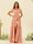 A-Line/Princess Ruffles Floor-Length Short Sleeves Bridesmaid Dresses