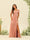A-Line/Princess Ruffles Floor-Length Short Sleeves Bridesmaid Dresses