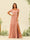 A-Line/Princess Ruffles Floor-Length Short Sleeves Bridesmaid Dresses