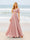 A-Line/Princess Ruffles V-Neck Short Sleeves Bridesmaid Dresses With Bowknot