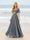 A-Line/Princess Ruffles V-Neck Short Sleeves Bridesmaid Dresses With Bowknot