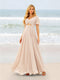 A-Line/Princess Ruffles V-Neck Short Sleeves Bridesmaid Dresses With Bowknot