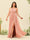A-Line/Princess Halter Plus Size Long Bridesmaid Dresses with Split Side & Ruffles