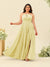 A-Line/Princess Halter Plus Size Long Bridesmaid Dresses with Split Side & Ruffles