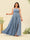 A-Line/Princess Halter Plus Size Long Bridesmaid Dresses with Split Side & Ruffles