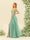 Sheath/Column One-Shoulder Long Ruched Bridesmaid Dresses with Ruffles & Split Side