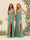 Sheath/Column One-Shoulder Long Ruched Bridesmaid Dresses with Split Side