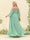 A-Line/Princess Sweetheart Floor-Length Long Plus Size Bridesmaid Dresses with Split Side & Ruffles