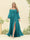 A-Line/Princess Sweetheart Floor-Length Long Plus Size Bridesmaid Dresses with Split Side & Ruffles