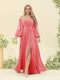 A-Line/Princess Sweetheart Floor-Length Long Plus Size Bridesmaid Dresses with Split Side & Ruffles