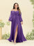 A-Line/Princess Sweetheart Floor-Length Long Plus Size Bridesmaid Dresses with Split Side & Ruffles