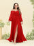 A-Line/Princess Sweetheart Floor-Length Long Plus Size Bridesmaid Dresses with Split Side & Ruffles