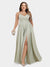 A-Line/Princess Spaghetti Straps Sleeveless Plus Size Bridesmaid Dresses with Ruched