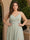 A-Line/Princess Spaghetti Straps Sleeveless Floor-Length Plus Size Bridesmaid Dresses with Ruched