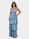 A-Line/Princess Spaghetti Straps Sleeveless Bridesmaid Dresses with Ruffles