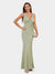 Sheath/Column Plunging V-Neck Sleeveless Bridesmaid Dresses with Ruched