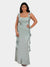 Sheath/Column Scoop Sleeveless Bridesmaid Dresses with Watteau Train