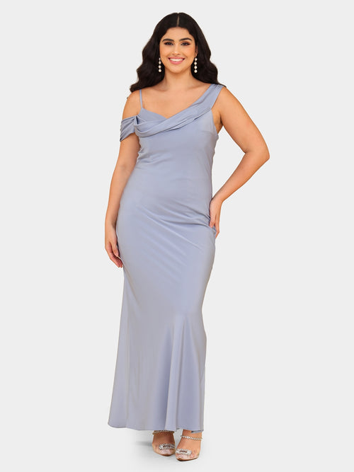 Sheath/Column Asymmetrical Short Sleeves Bridesmaid Dresses with Ruched