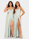 A-Line/Princess Spaghetti Straps Sleeveless Bridesmaid Dresses with Split Side