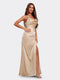 Sheath/Column Spaghetti Straps Sleeveless Evening Dresses with Ruched