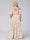 A-Line/Princess Cold Shoulder Short Sleeves Ruched Plus Size Floral Bridesmaid Dresses